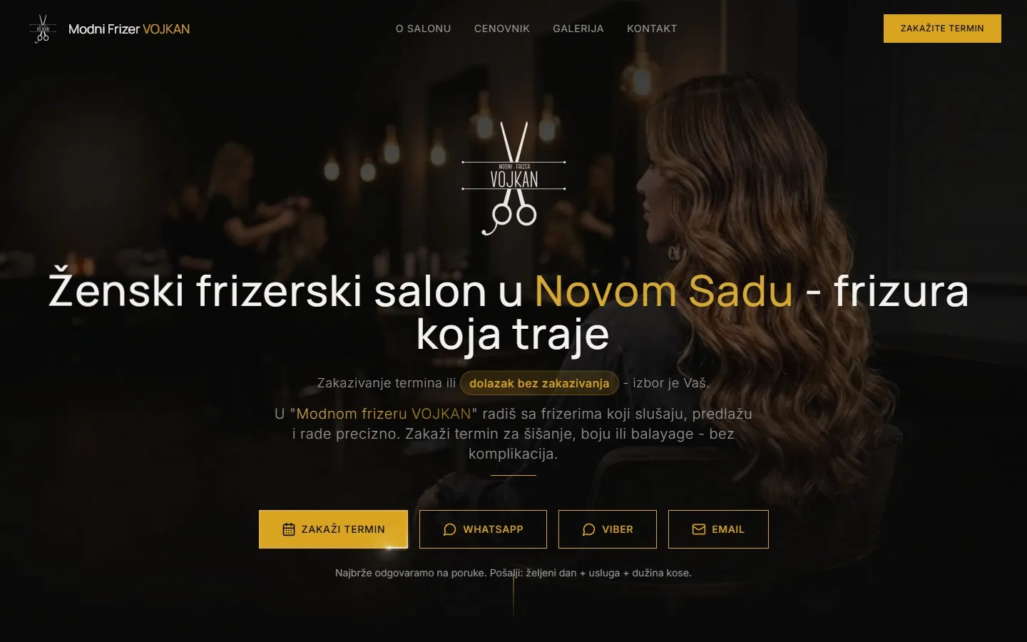 Prikaz sajta Modni Frizer Vojkan
